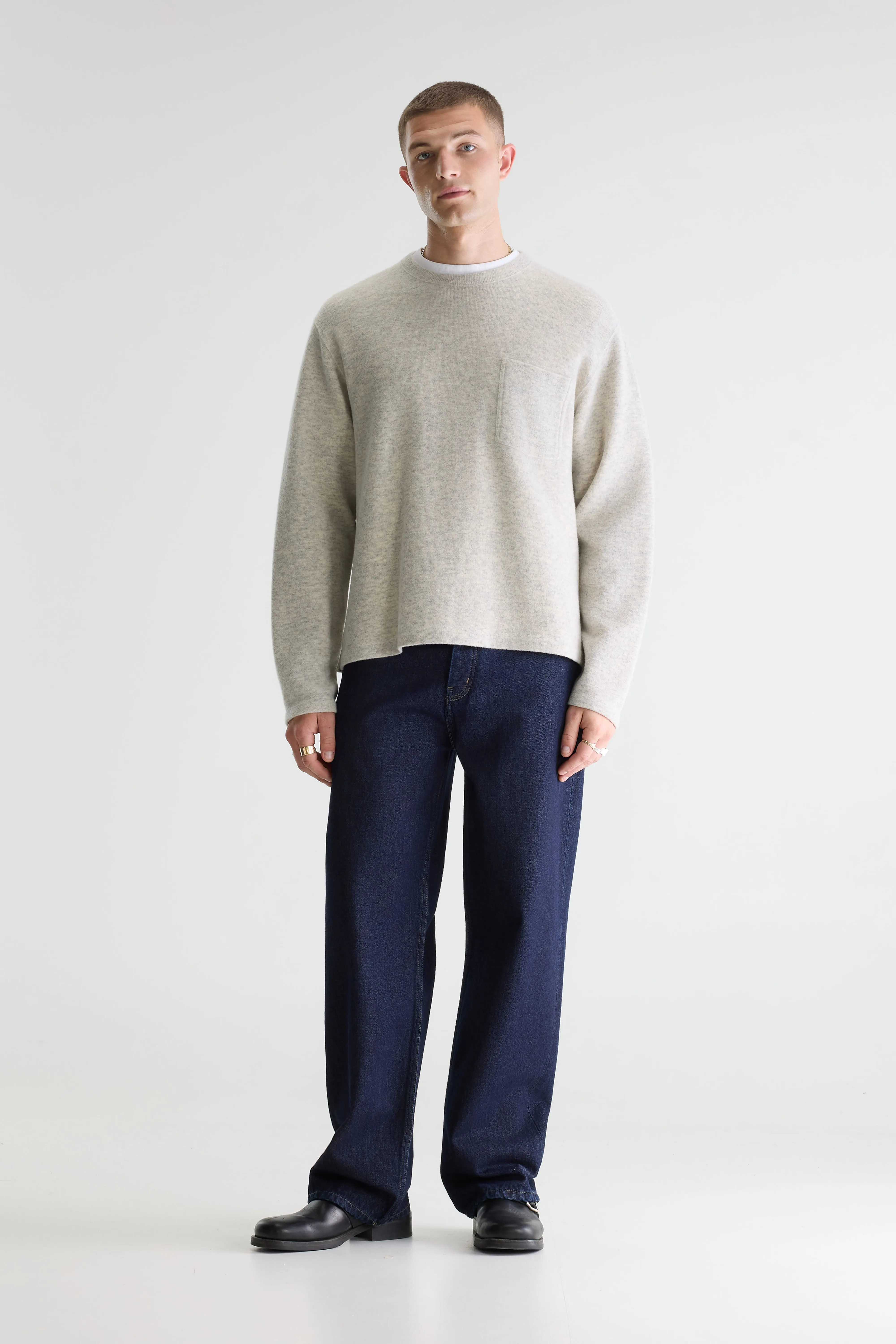 Bellerose Velo crewneck heather grey sweatshirt (242 / M / COMBO B)