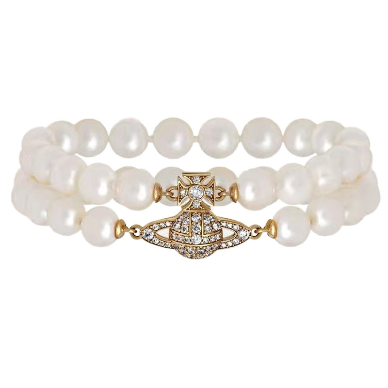 Vivienne Westwood 2 Row Pearl Bracelet - Original Replica Club