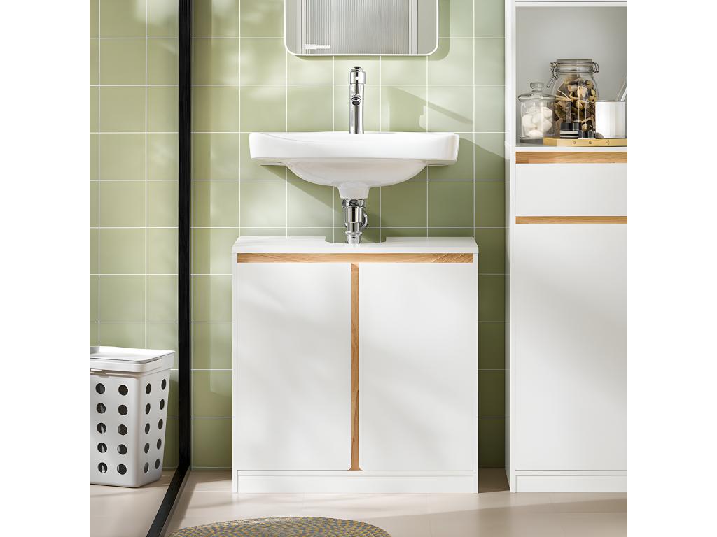 Armario Para Debajo Del Lavabo 2 Puertas BZR78-W Nestleano