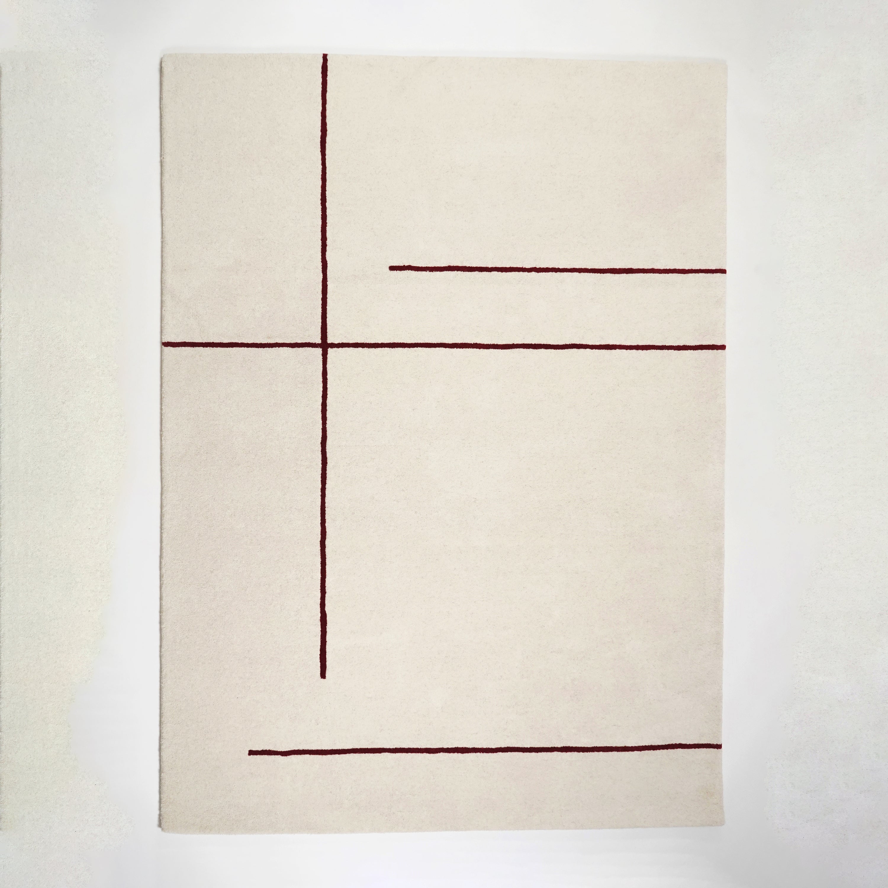 by fonQ Line Vloerkleed 170 x 240 cm - Rood