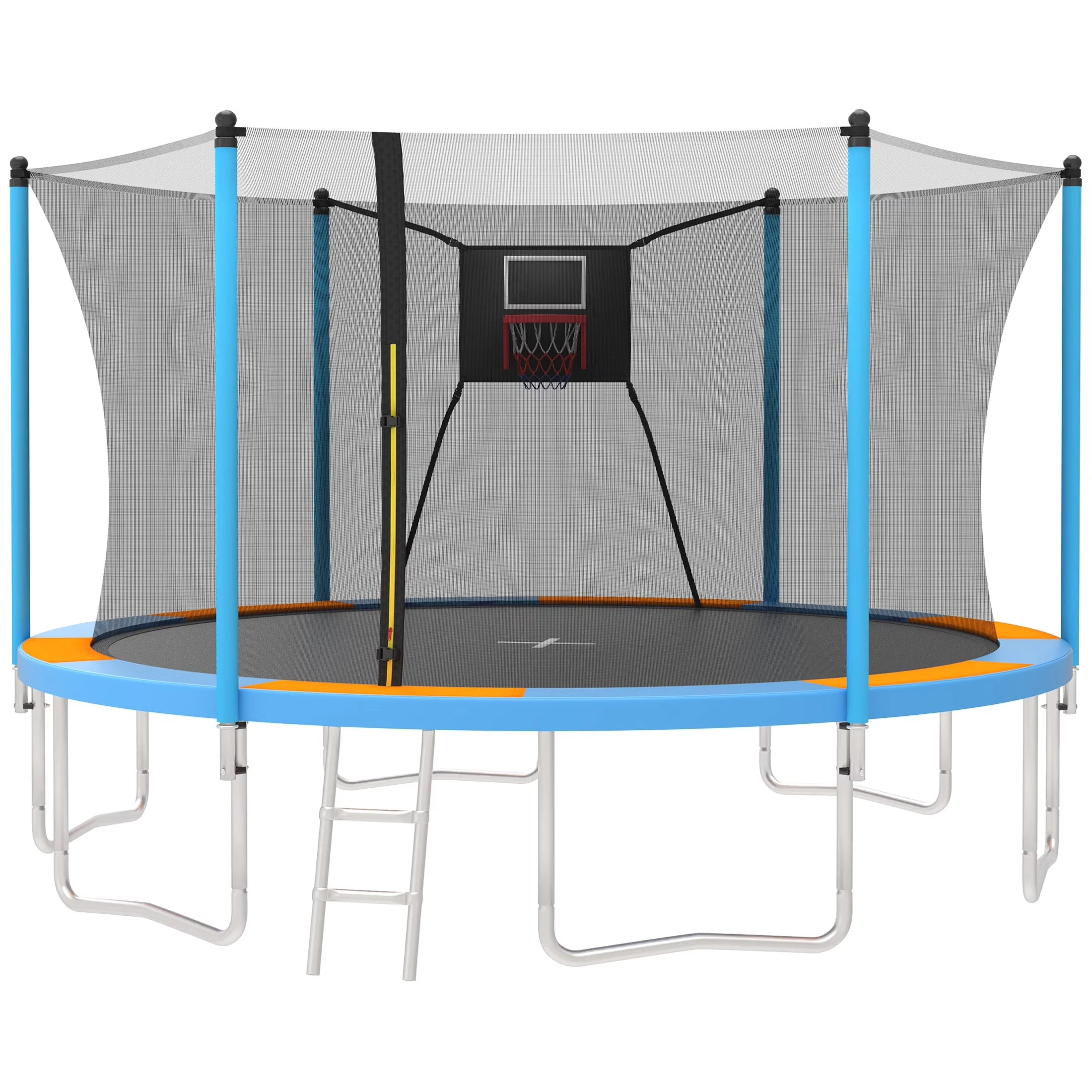 SHINPT 14ft Outdoor Trampoline With Safety Net, Basketball Hoop And Ladder - Image 3 SHINPT 14ft Outdoor Trampoline With Safety Net, Basketball Hoop And Ladder - Image 3