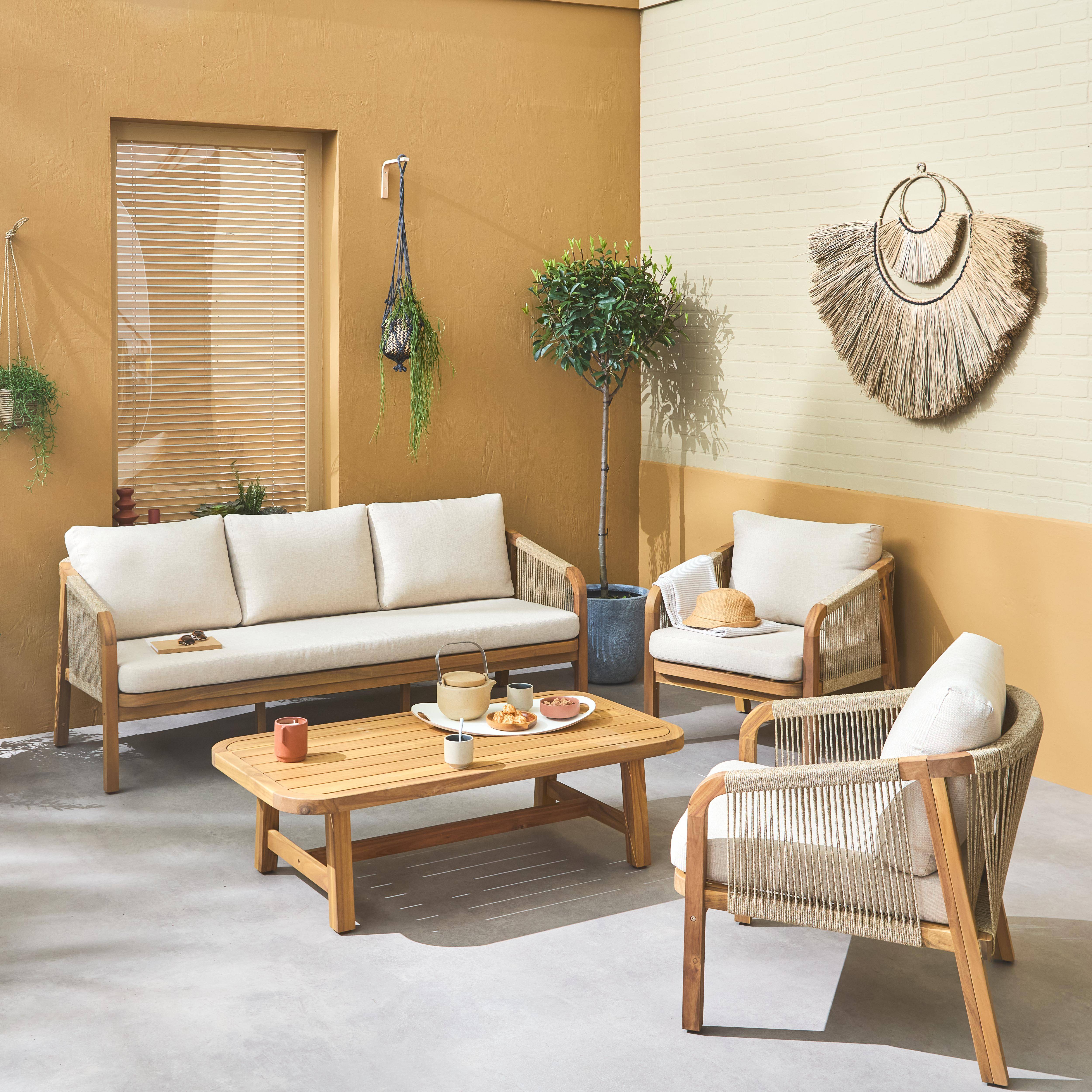 Parana - Conjunto de jardín de madera de acacia, 5 plazas