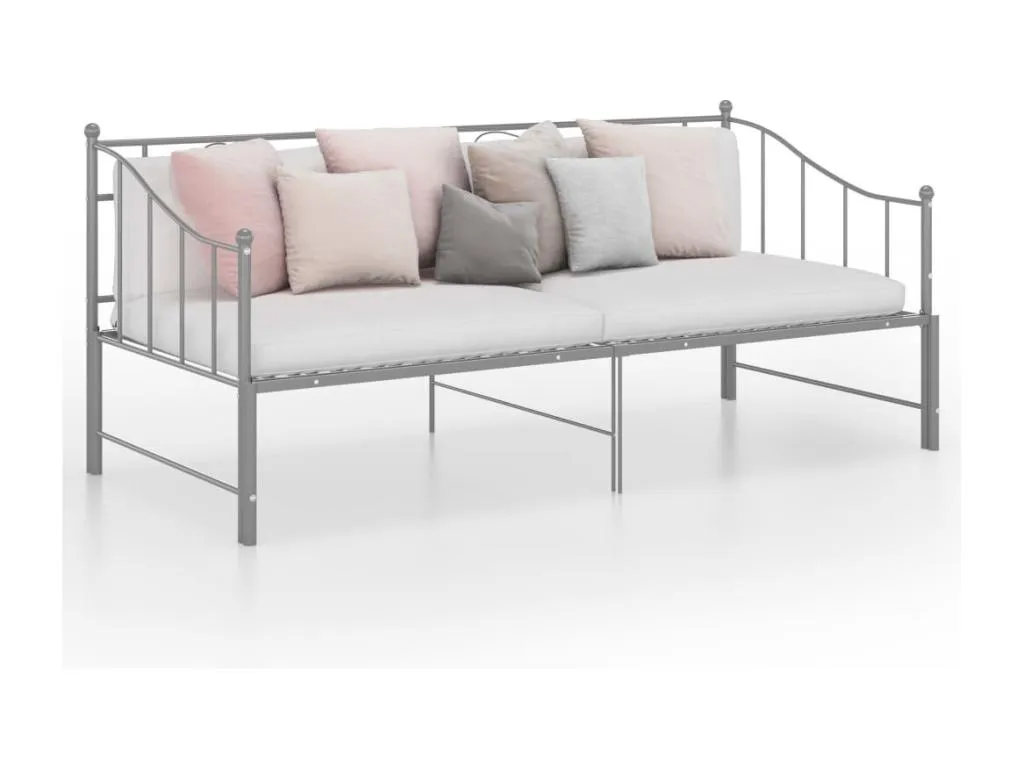Estructura de sofá cama extraíble de Vivircalido gris 90x200 cm jjba24664