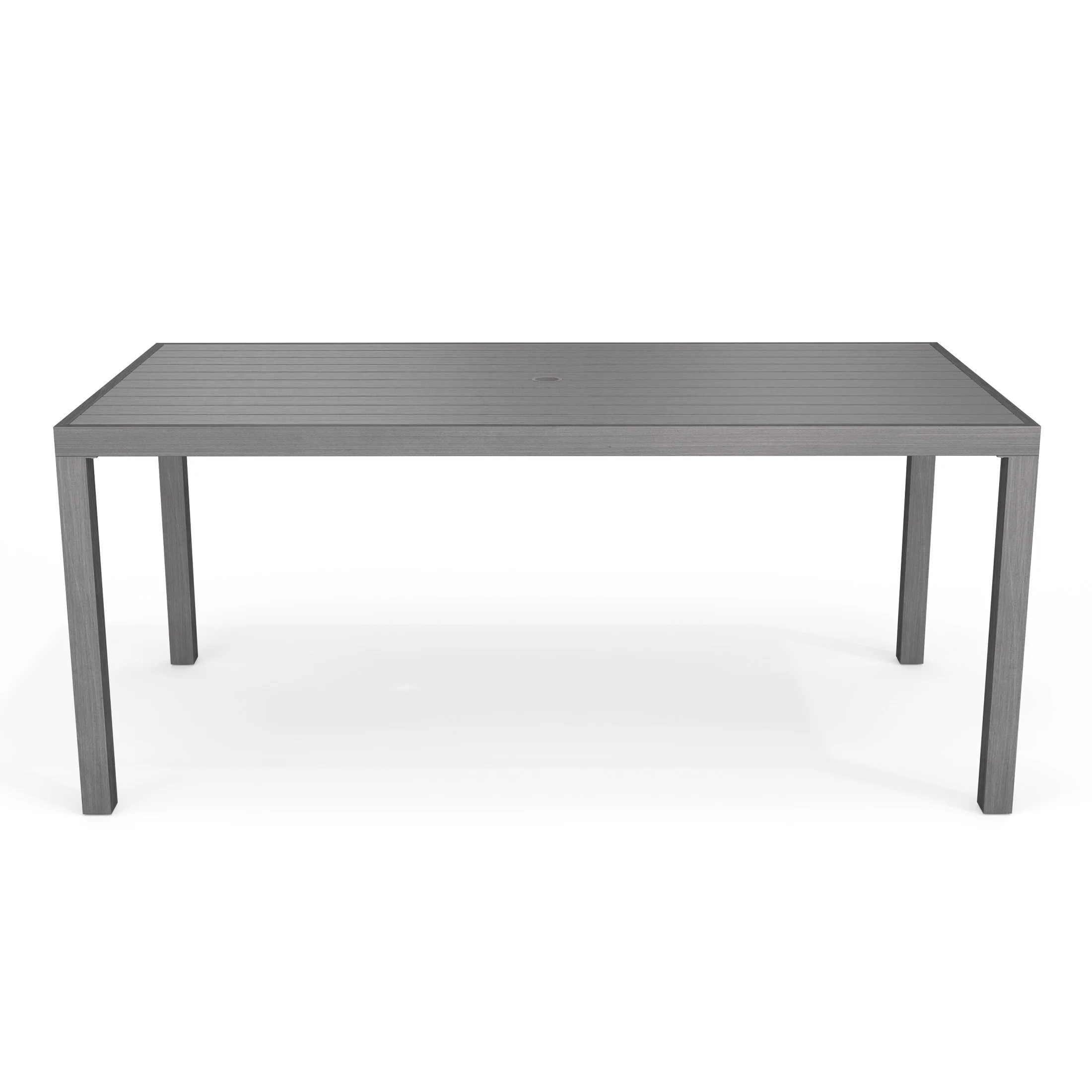 Martha Stewart 71" Indoor-Outdoor Patio Table with Gray Brushed Woodgrain Aluminum Finish - Image 10