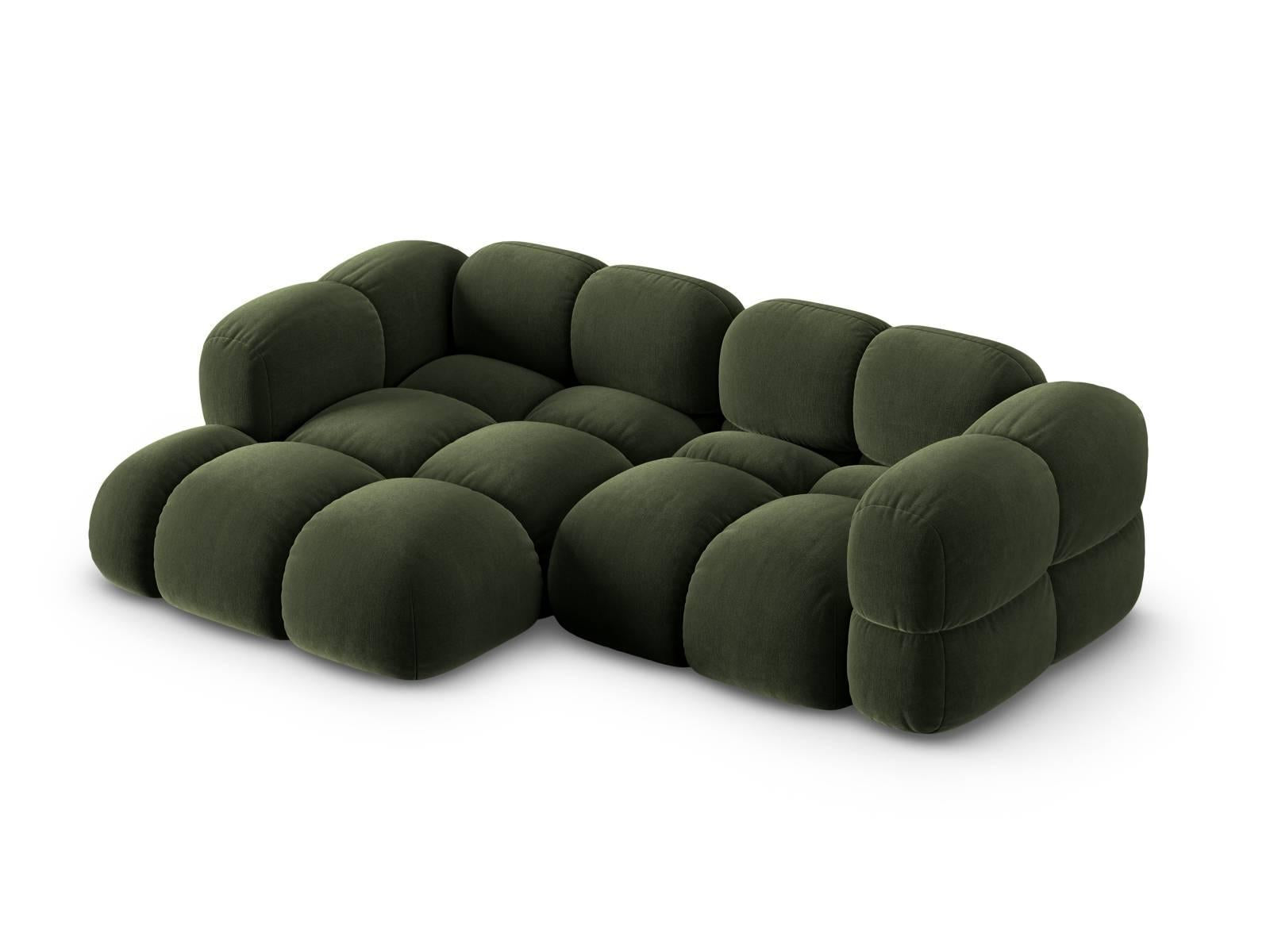 Cosmopolitan Design Loretto 2,5-zits Hoekbank Links - Velvet - Groen