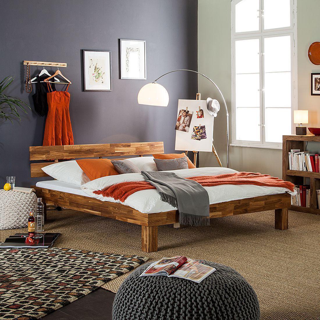 Cama de madera maciza de roble Judith, 160 x 200 cm. / 180 x 200 cm. | NordicStory