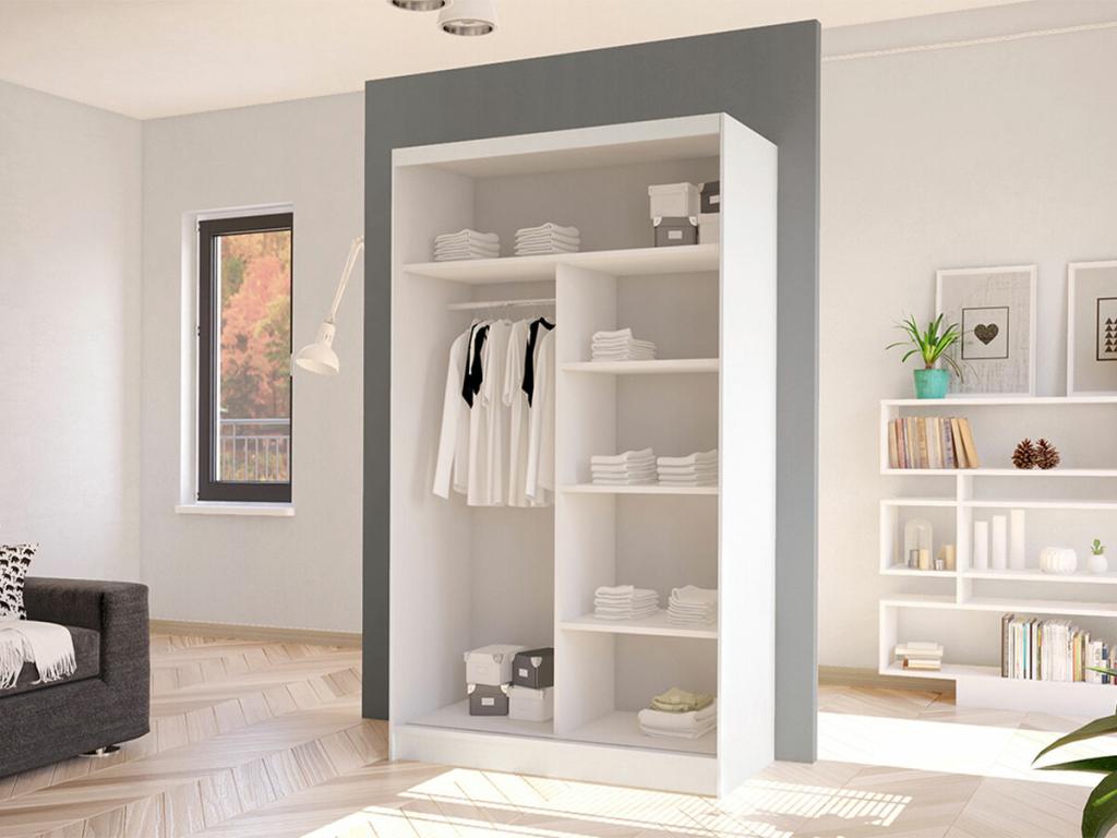 Armario Atlanta 165, Laocacasas|Roble Sonoma, 200x100x58cm, Puertas de armario: Correderas