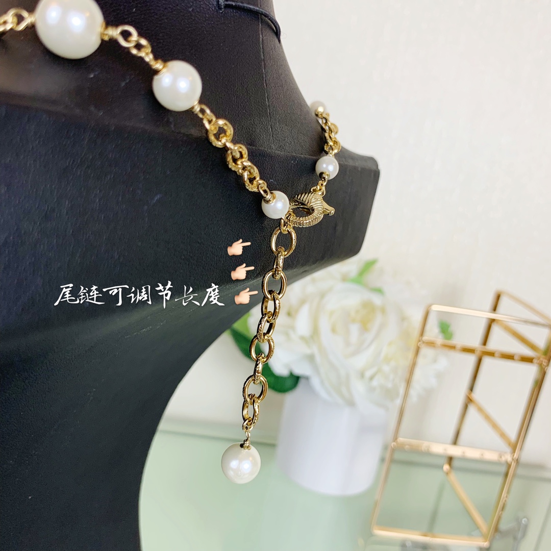 Chanel Princess Star Heart NO.5 Pearl Charms Necklace - Original Replica Club