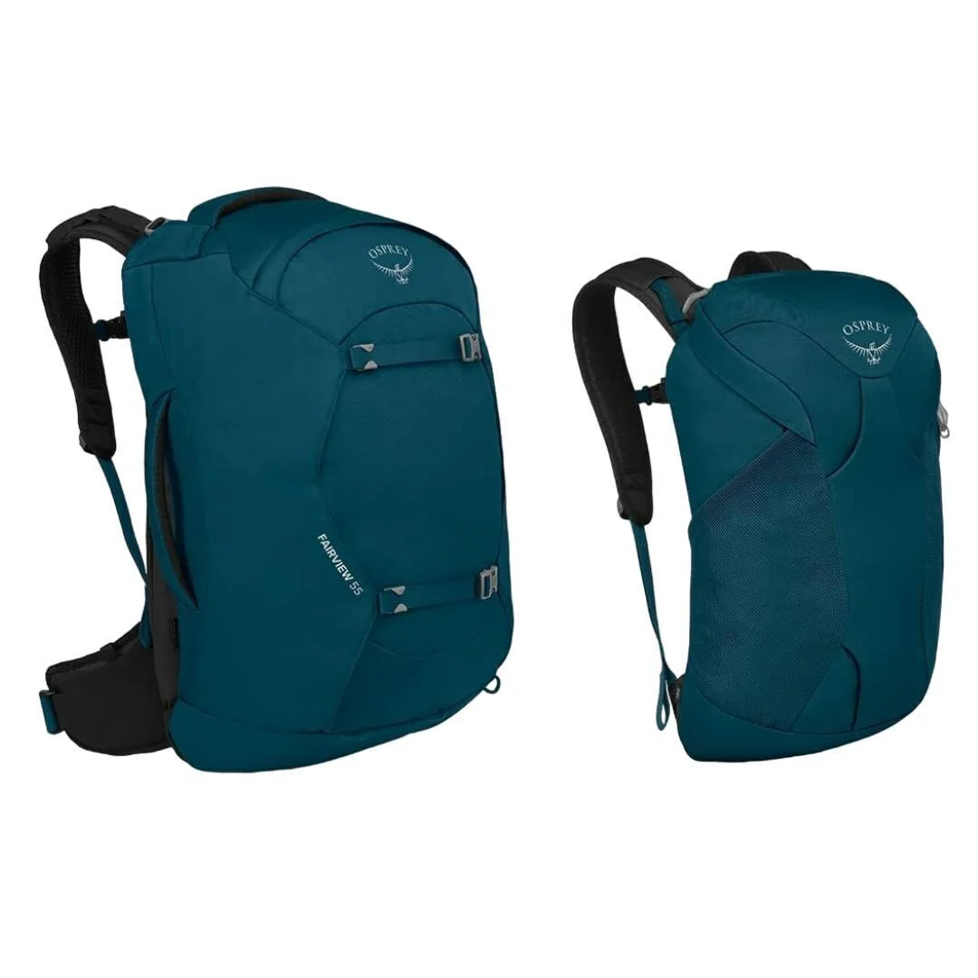 Osprey Fairview 55L Womens Travel Backpack - Night Jungle Blue - Image 6