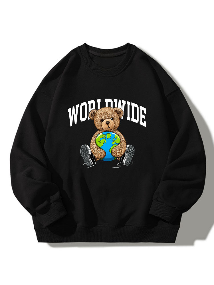 Worldwide Bear Crew Neck Relaxed Sweatshirt