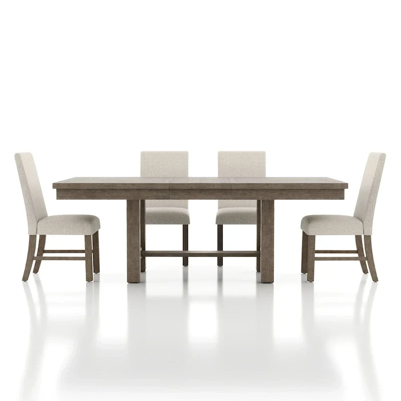 Jusk Rustic Grey Wood 5-Piece Dining Set by Furniture of America