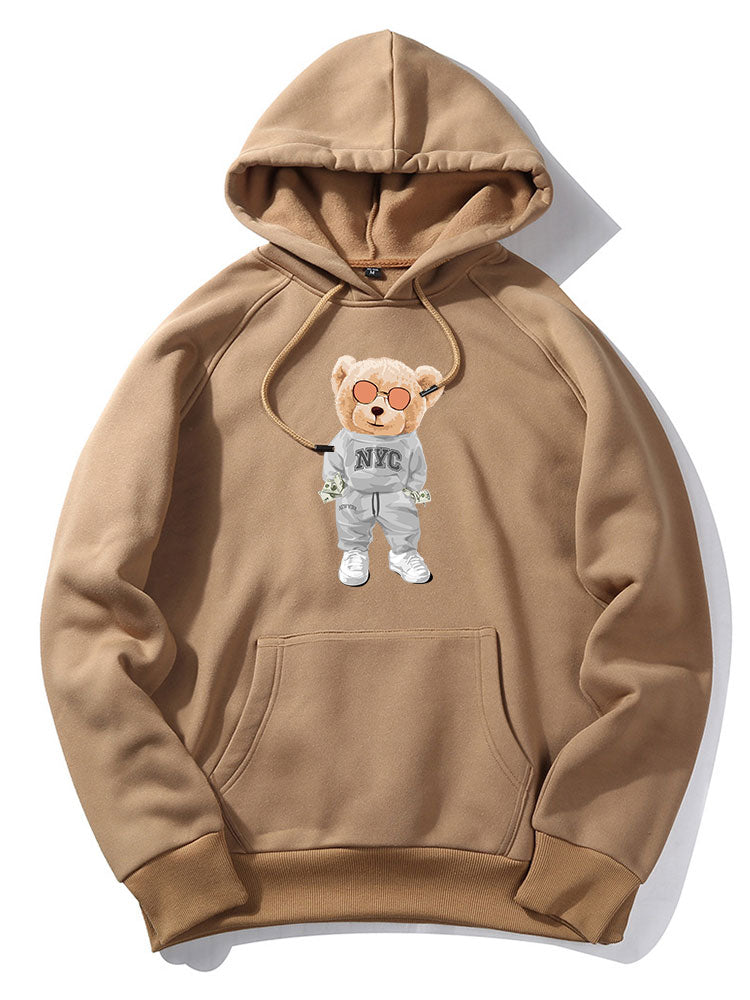 Rich Bear Print Hoodie