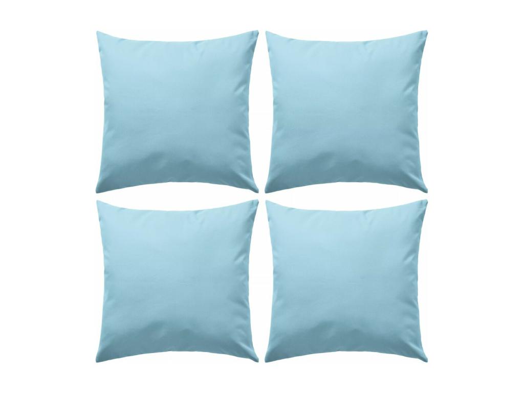 Cojines para exteriores 45x45 cm azul claro 4 unidades