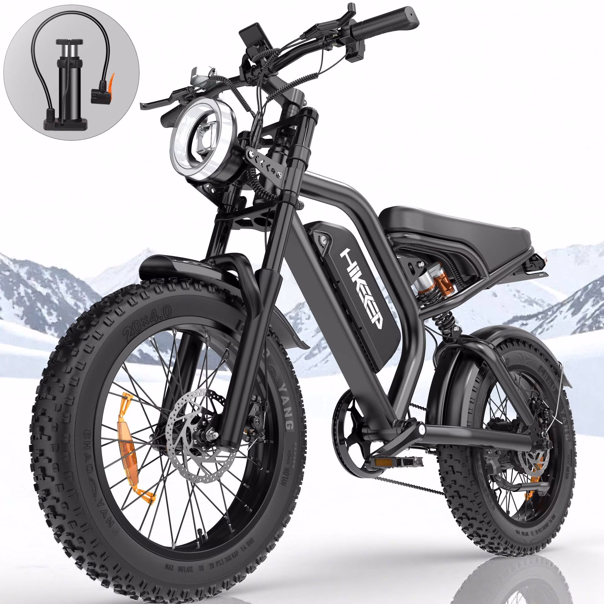 Electric Bike for Adults 20" Fat Tire, Max 32MPH Ebike, 1500W Peak E - Mountain Bike 48V 15ah UL2849