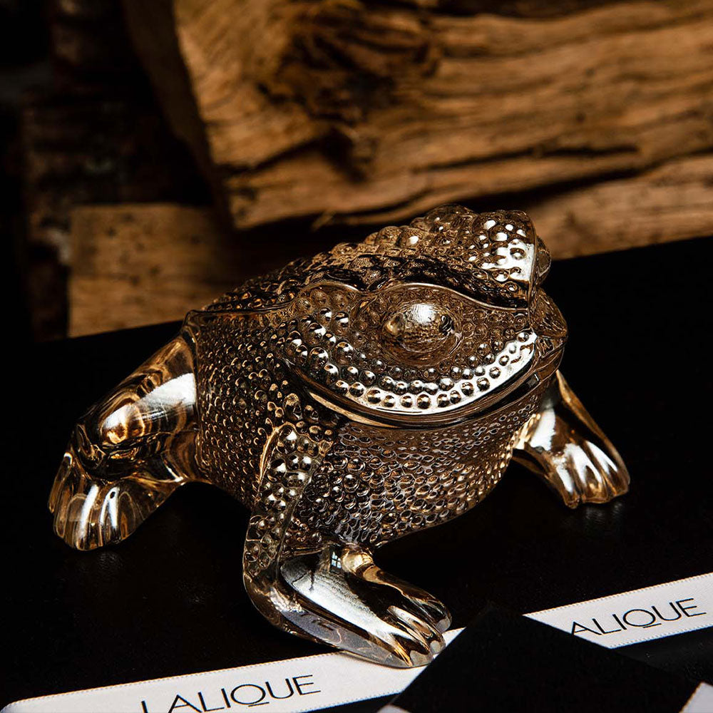 SCULPTURE CRAPAUD GRÉGOIRE - CRISTAL LUSTRÉ OR