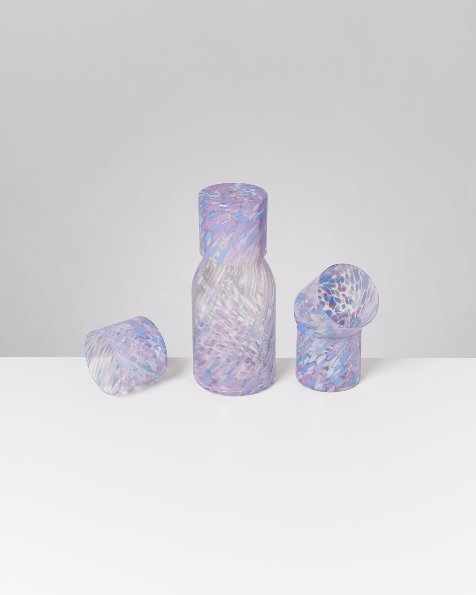 Joia Glas klein drops blau lila 5er-Set