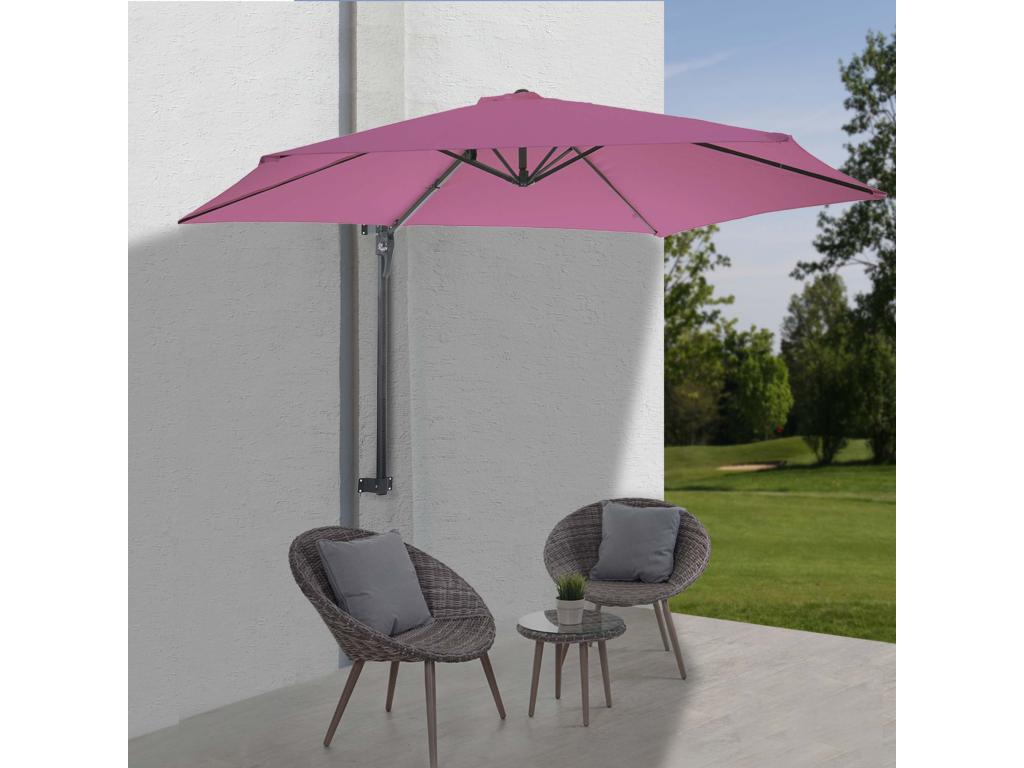 Pantalla mural Acerra 3m inclinable, lavanda-rojo