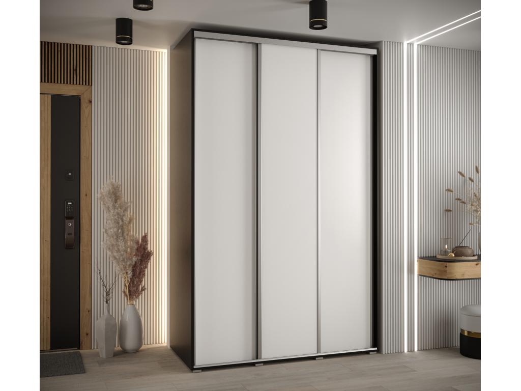 ARMARIO Abodeia 1 DE PUERTAS CORREDERAS 235 - 2/160/45 3 puertas Negro/Blanco/Plata
