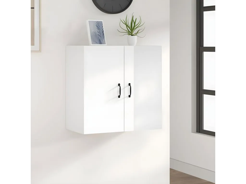 Armario pared Banakdecoracion contrachapada blanco brillo 60x31x60 cm 73203RZRT