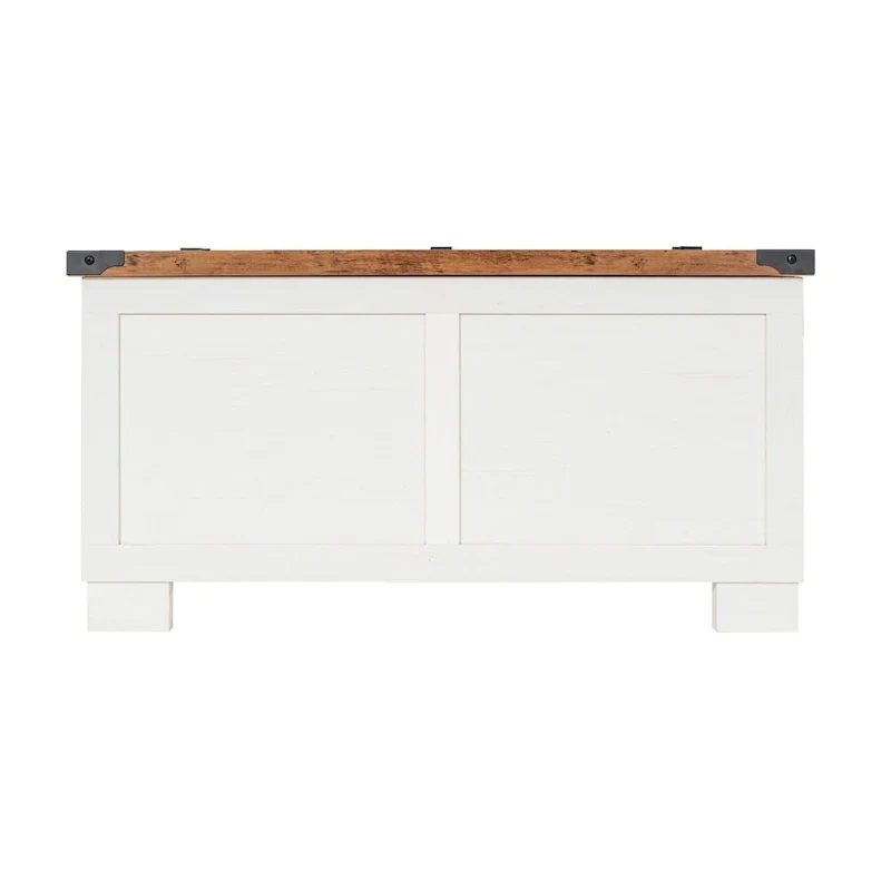 Contemporary Farmhouse Coffee Table Featuring Concealed Storage