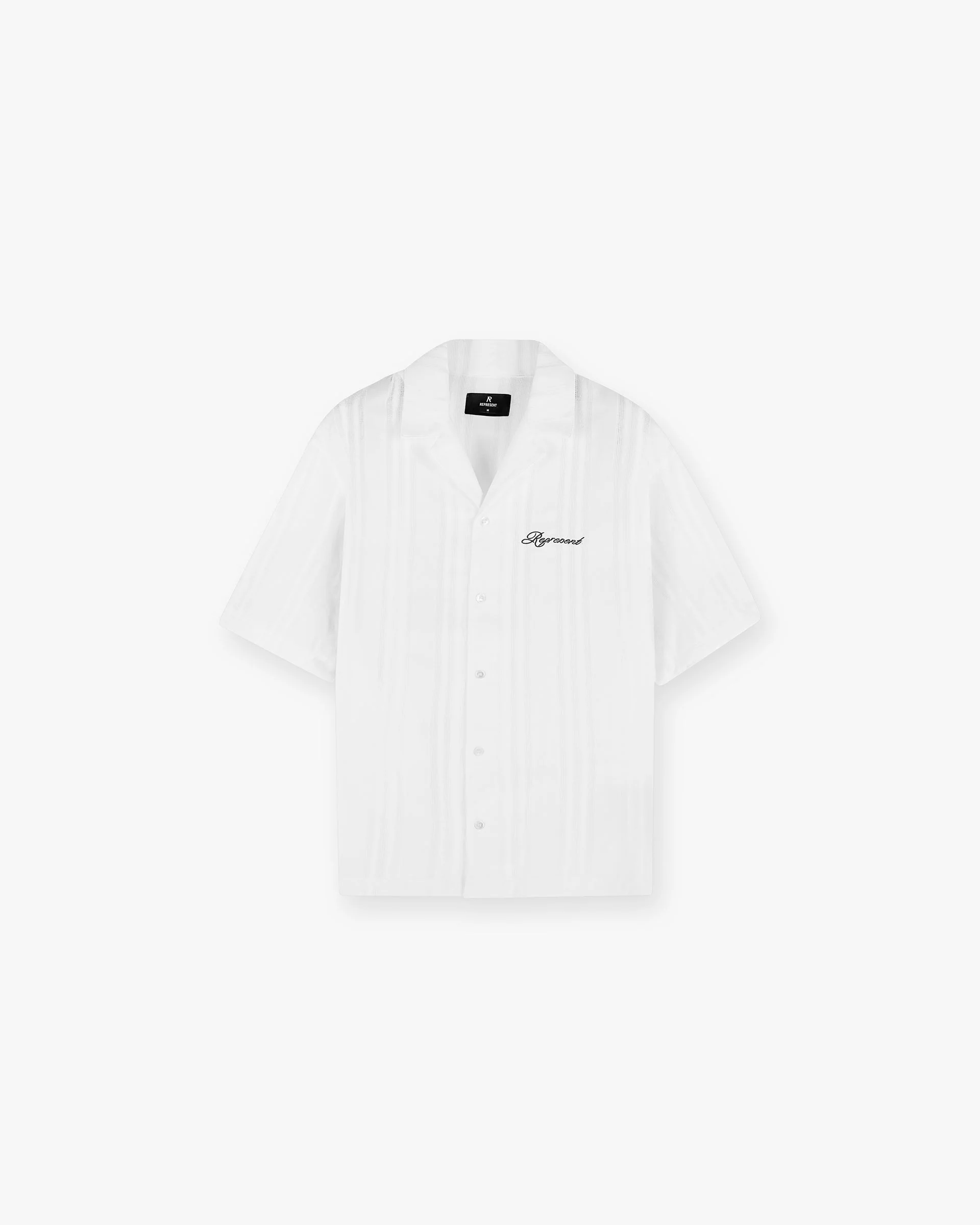 Embroidered Bowling Shirt - Antique White