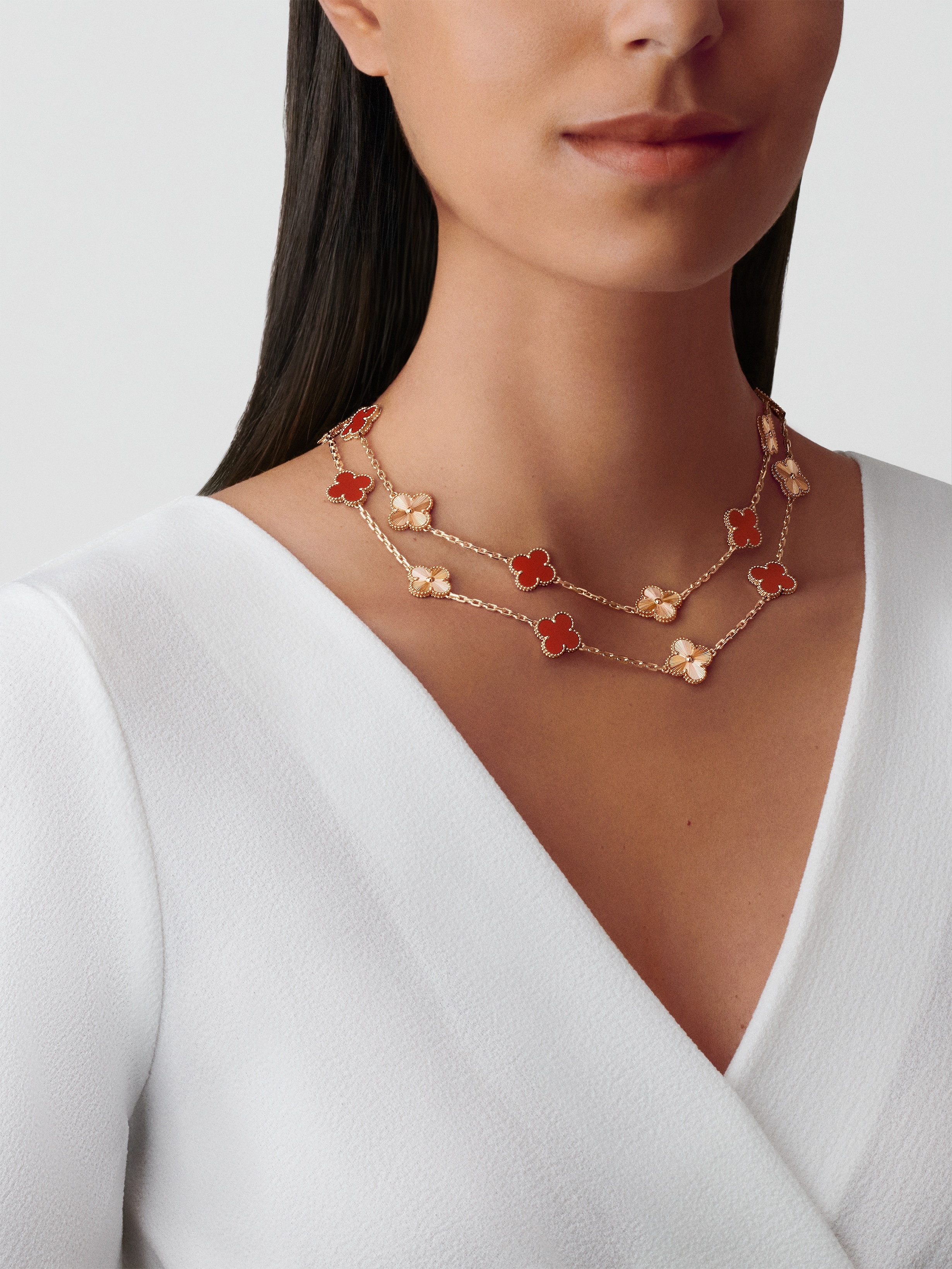 Replicate Vintage Alhambra long necklace, 20 motifs(1:1 replica) - Original Replica Club