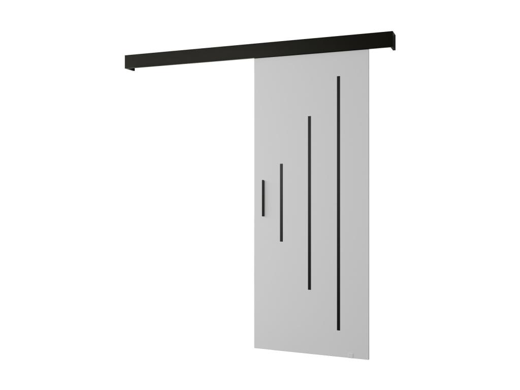 Puertas correderas Salwador Y 90x204 cm (Blanco / Negro / Negro)