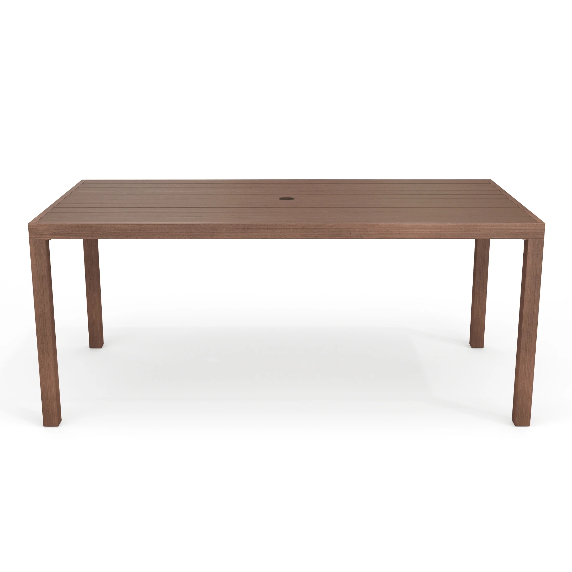 Martha Stewart 71" Indoor-Outdoor Patio Table with Gray Brushed Woodgrain Aluminum Finish - Image 19