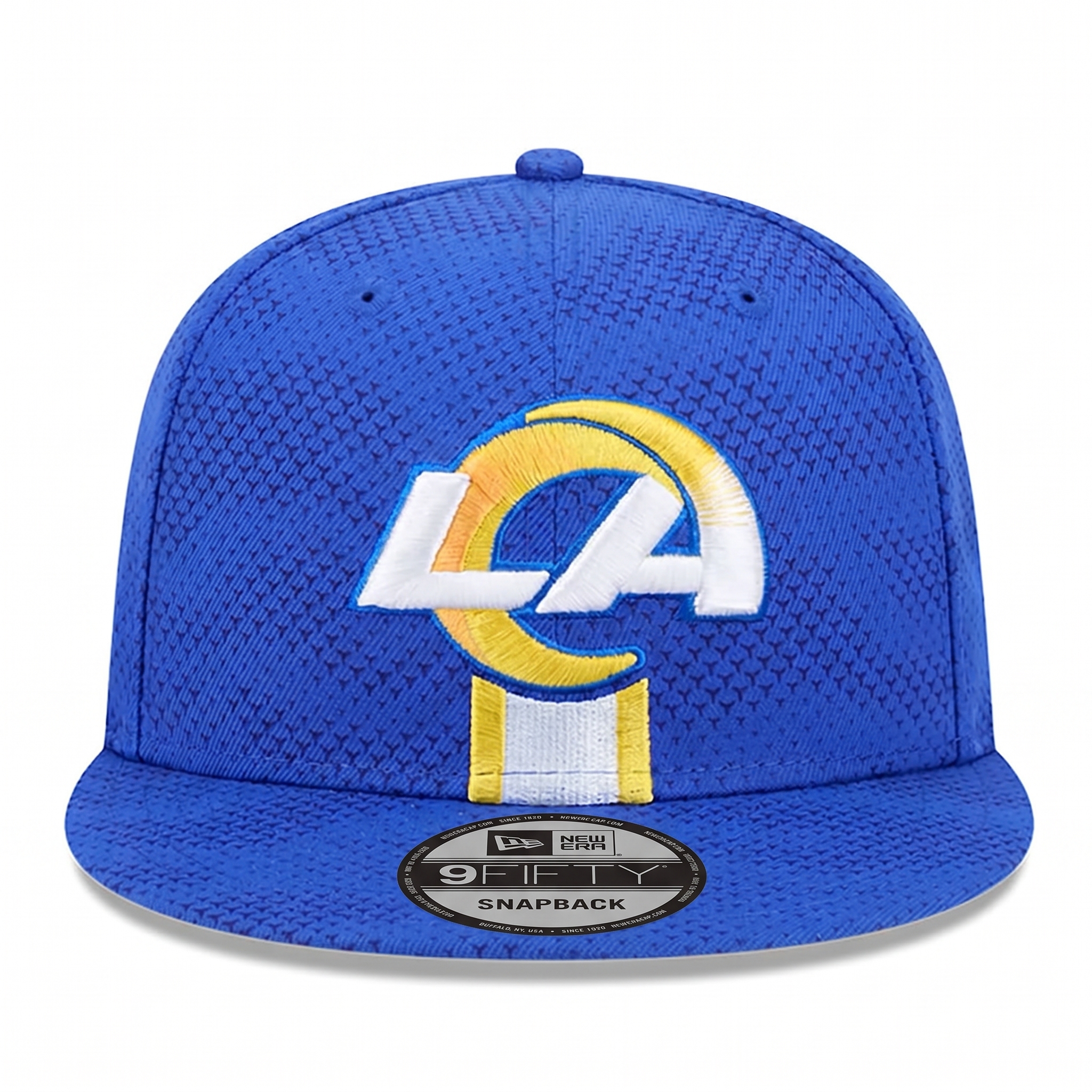 New Era Los Angeles Rams Textured NFC Patch 9FIFTY Snapback Hat - Byluuna Headwear