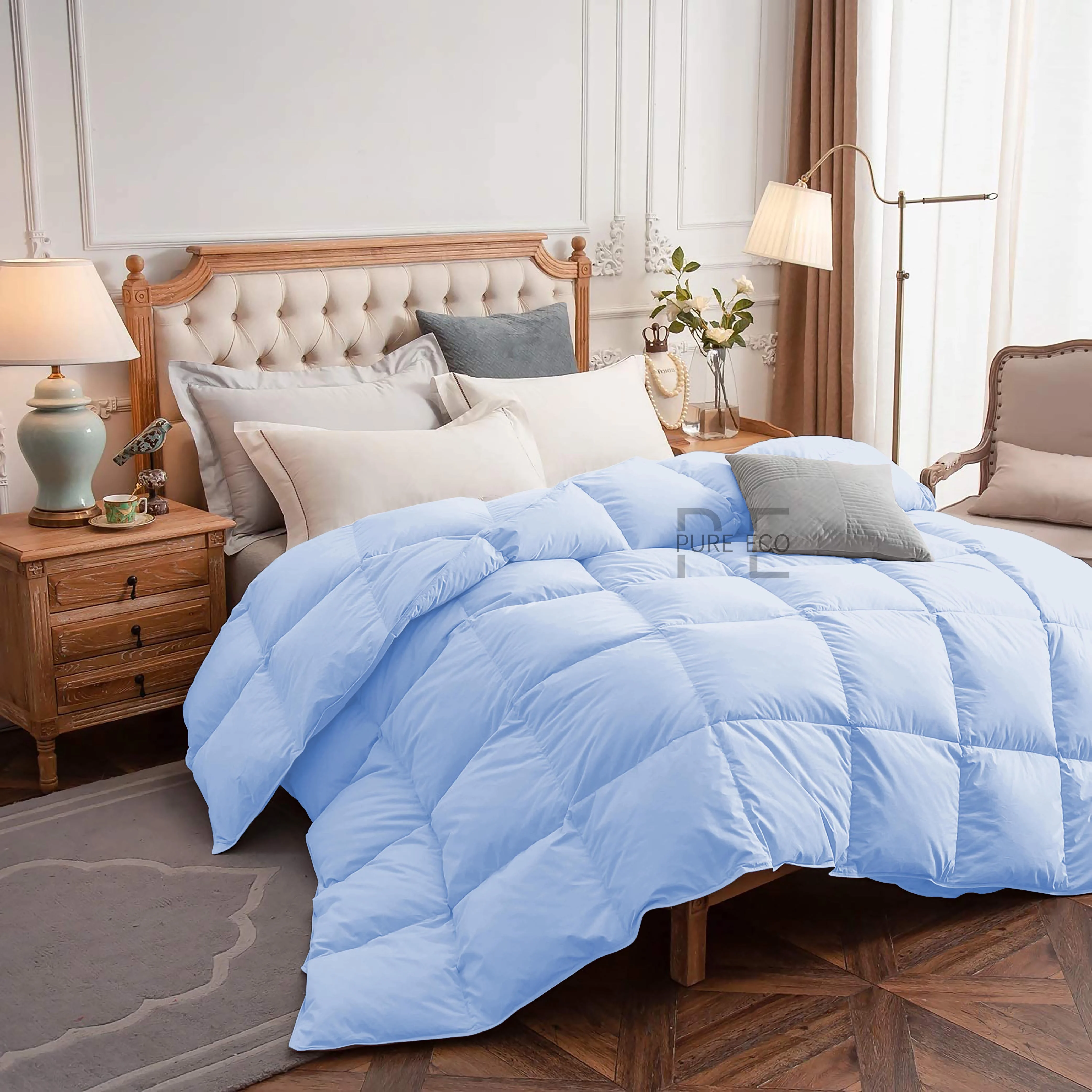Ayanshi Hotel Bedding Comforter Twin Size, Duvet Insert, Quilted Comforter with Corner Tabs, All Season Lightweight Quilt, Down Alternative Hotel Comforter Twin Size 68X90 Baby Pink - Image 70
