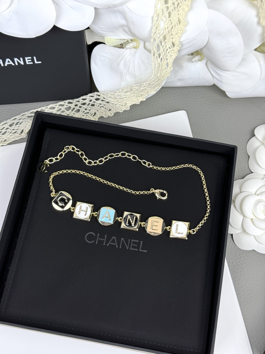 Chanel Geometric Enamel Charms Necklace - Original Replica Club
