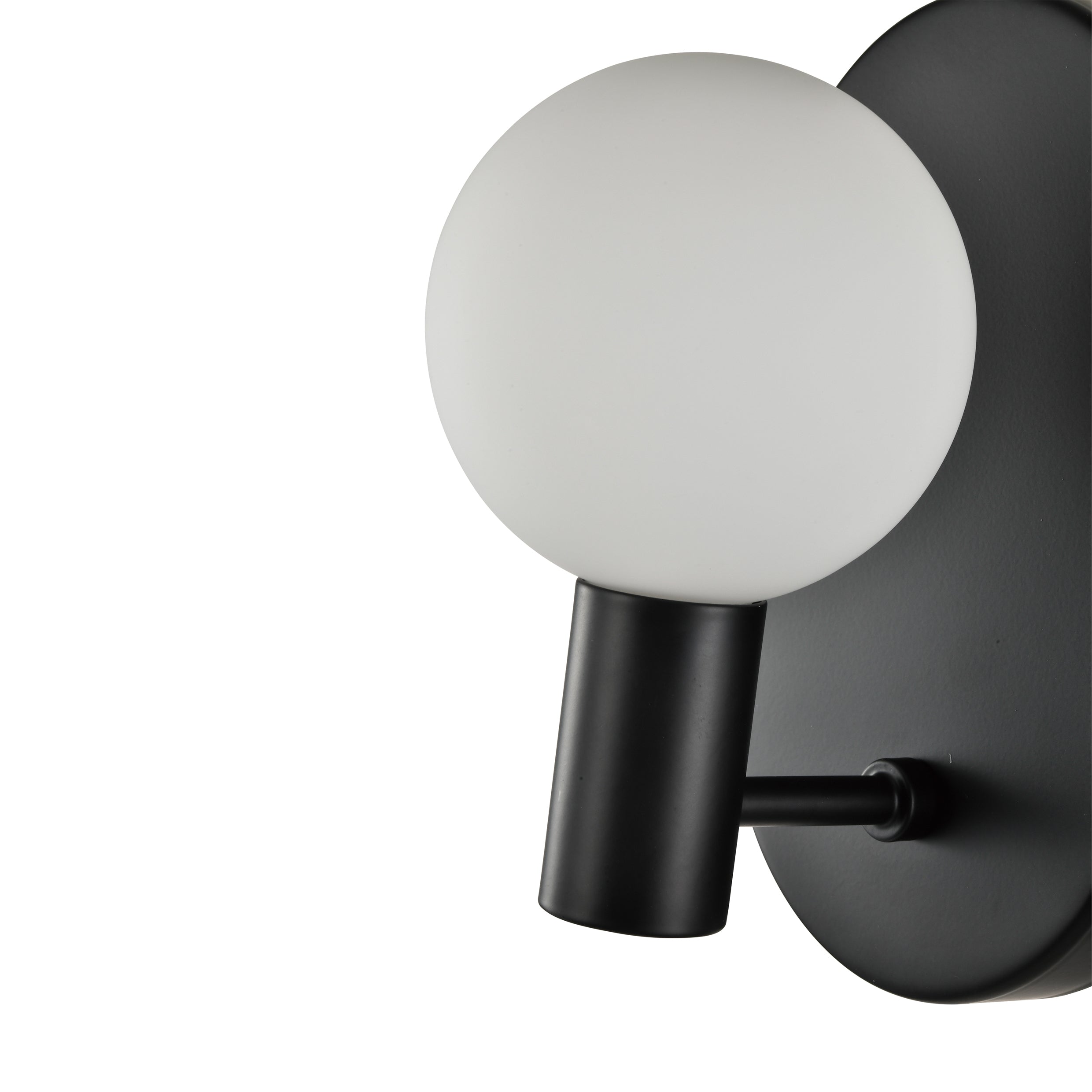 QUVIO Zwarte wandlamp - 1 lichtpunt - Metaal - Glas