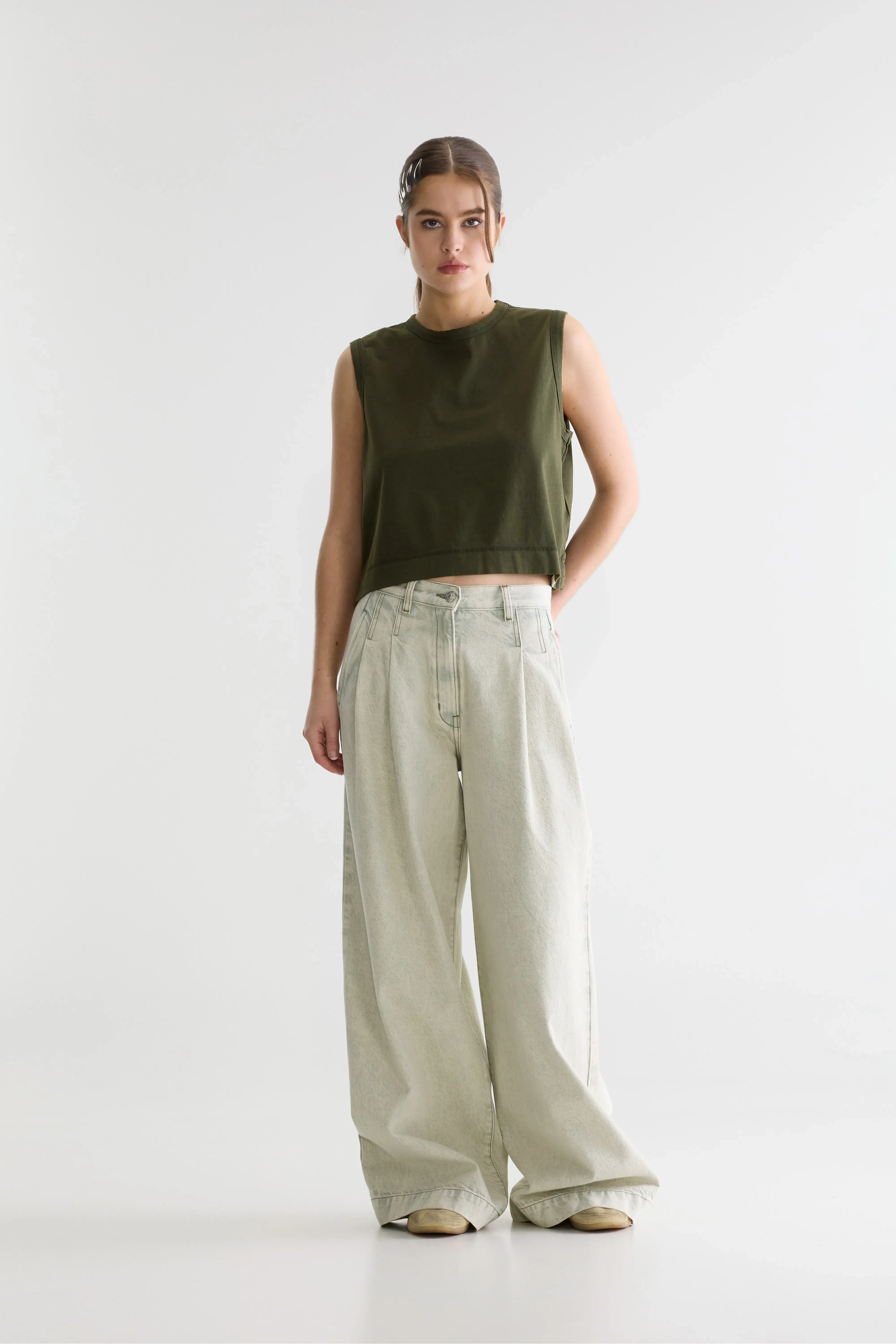 Bellerose Cuare regular tank top (261 / W / MOSS)