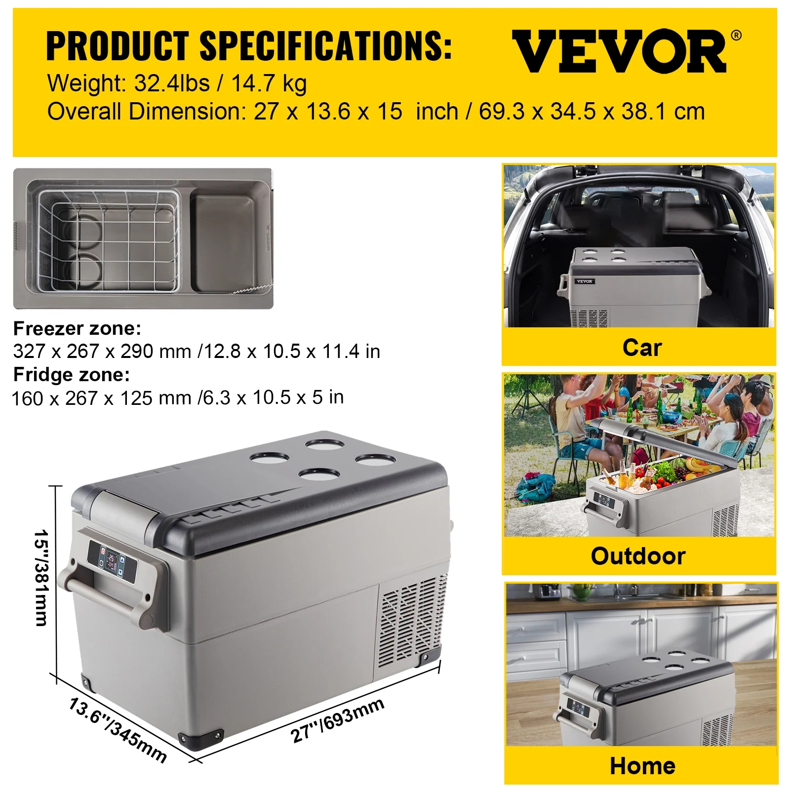 BENTISM 22L Portable Car Refrigerator, 23 Quart RV Fridge, 12/24V DC & 110-240V AC Vehicle Car Truck Boat Mini Electric Cooler for Driving Travel Fishing Outdoor and Home Use - Image 29