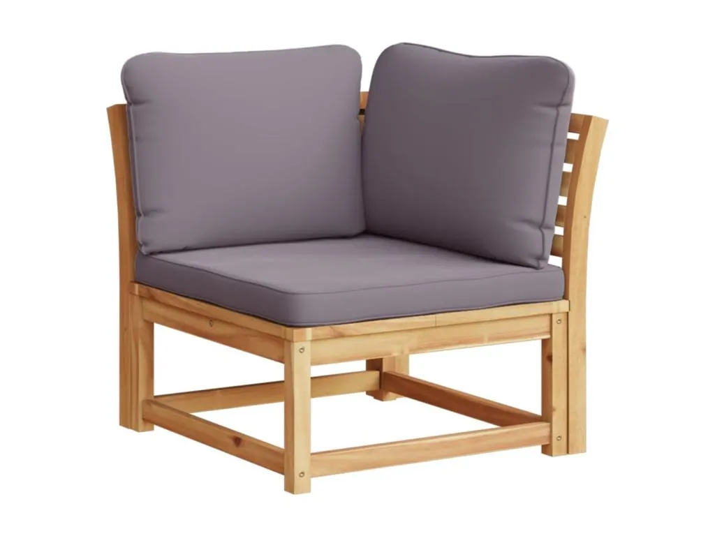 Sofá de jardín de esquina y cojines Vivircalido maciza 73x73x65 cm 08827depg