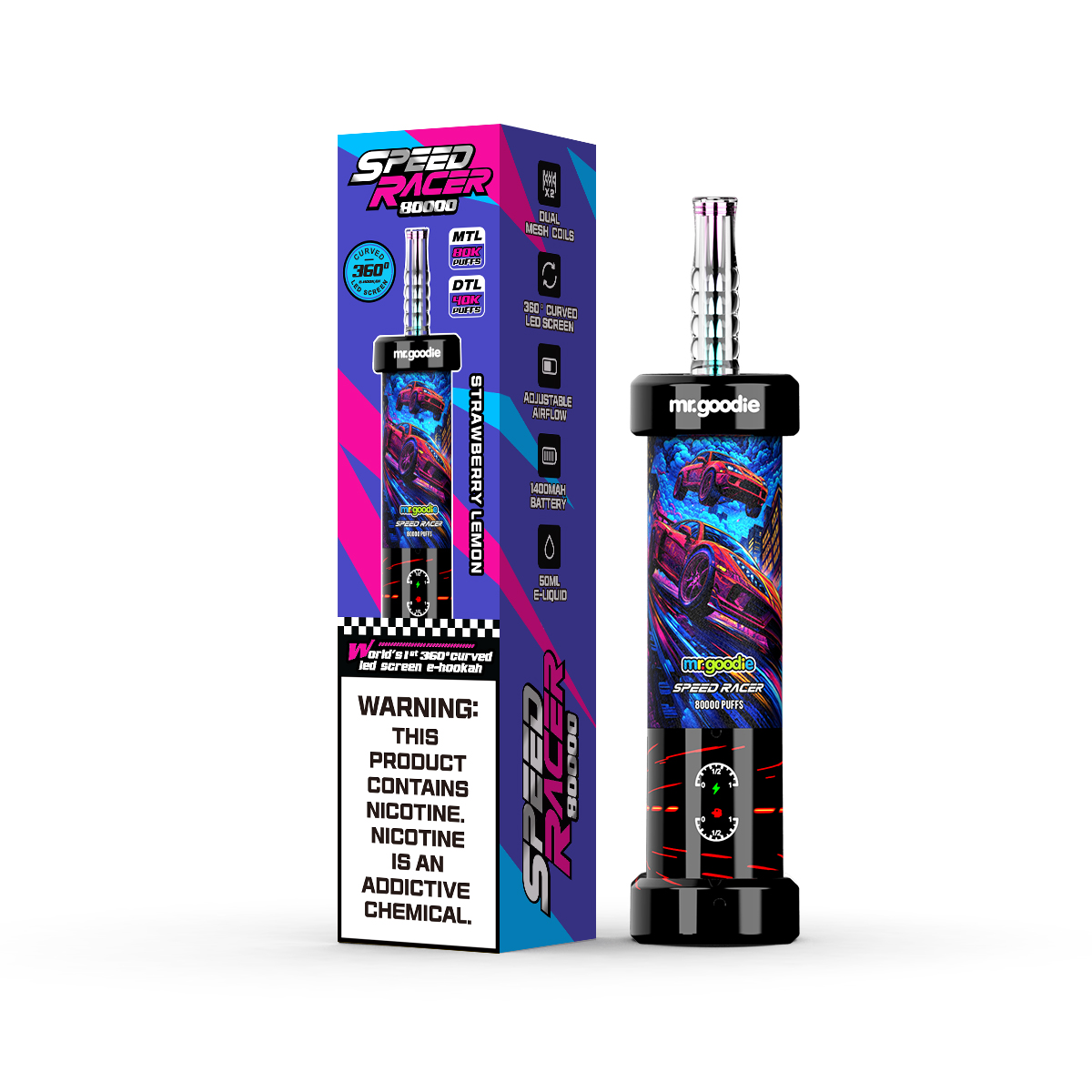 Mr.Goodie Speed Race  80000 Puffs E-Hookah