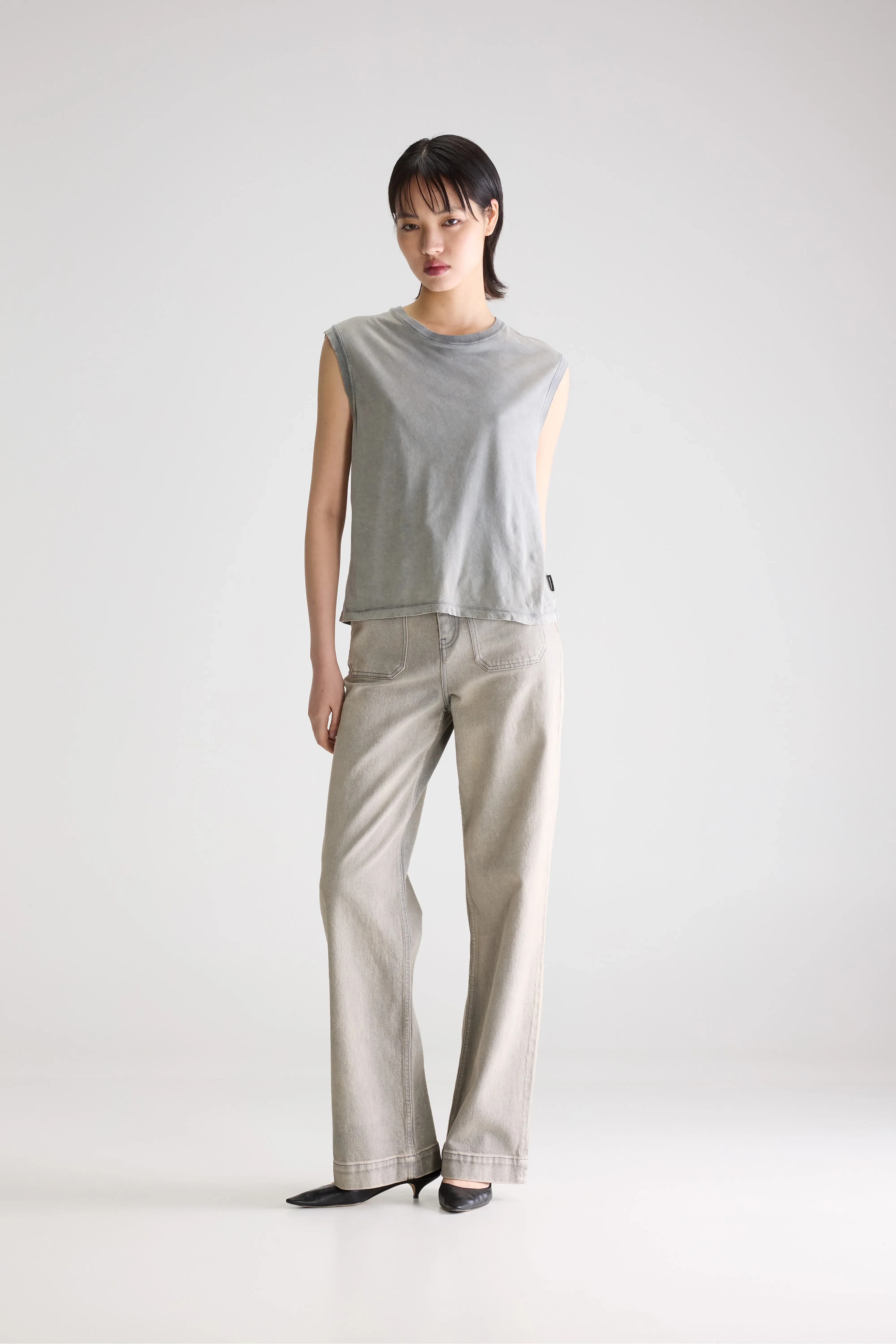 Bellerose Falde sleeveless t-shirt (261 / W / BLACK SAND)