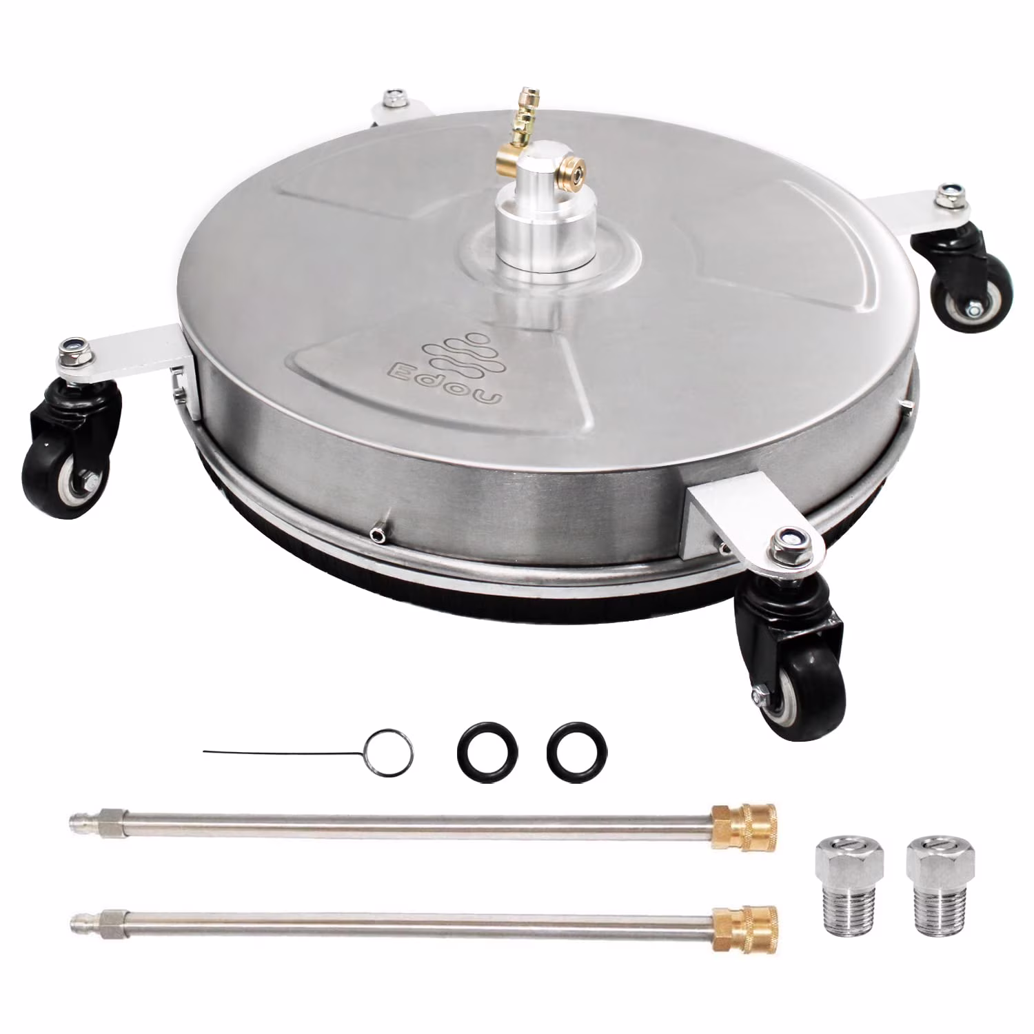 20 in Pressure Washer Surface Cleaner - Power Washer Accessory with Wheels - 2 Pressure(Steel)