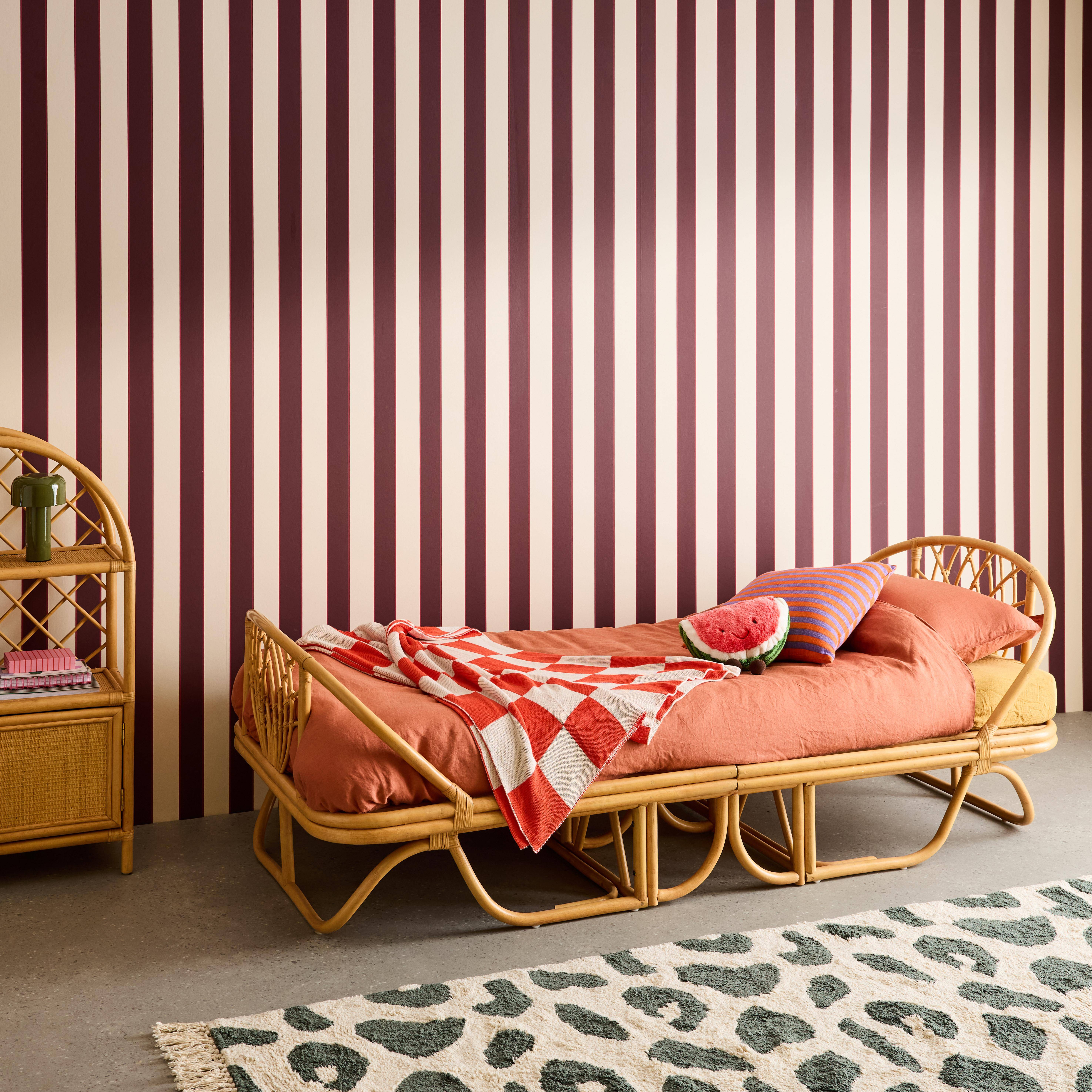 Arlo - Cama infantil exótica de ratán, 190cm