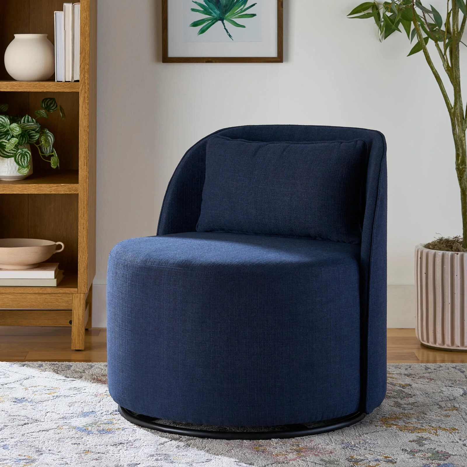 Better Homes & Gardens Juliet Modern Arch Swivel Accent Chair, Cream Boucle - Image 16