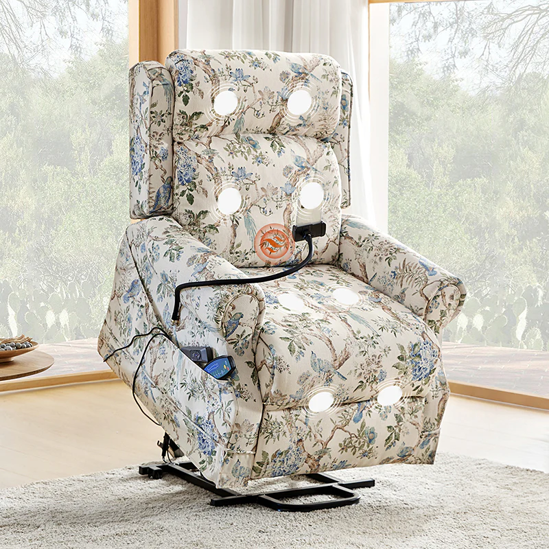 WAYFAIR Harold Lift Assist Power Recliner With Massage Heat And Manual Headrest