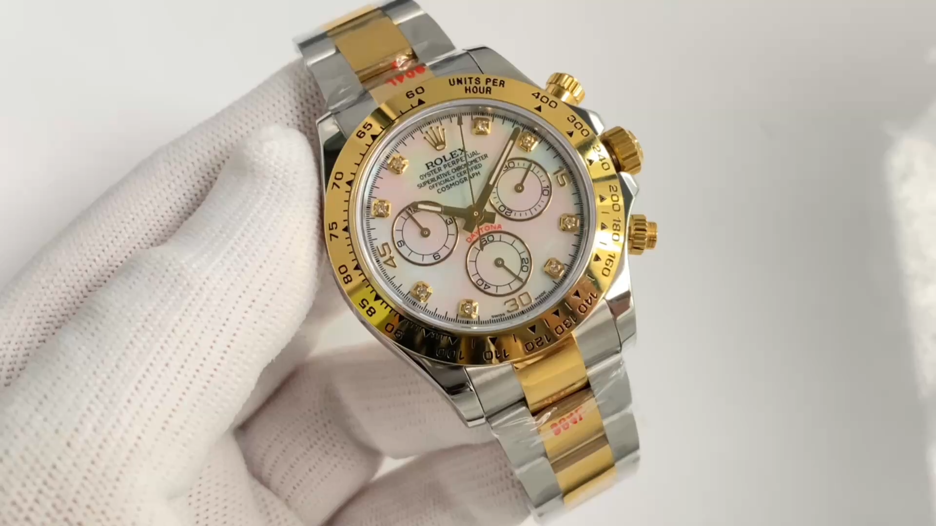 Rolex Cosmograph Daytona 116523 Diamond Mother of Pearl Dial 40mm Mens Replica Watch