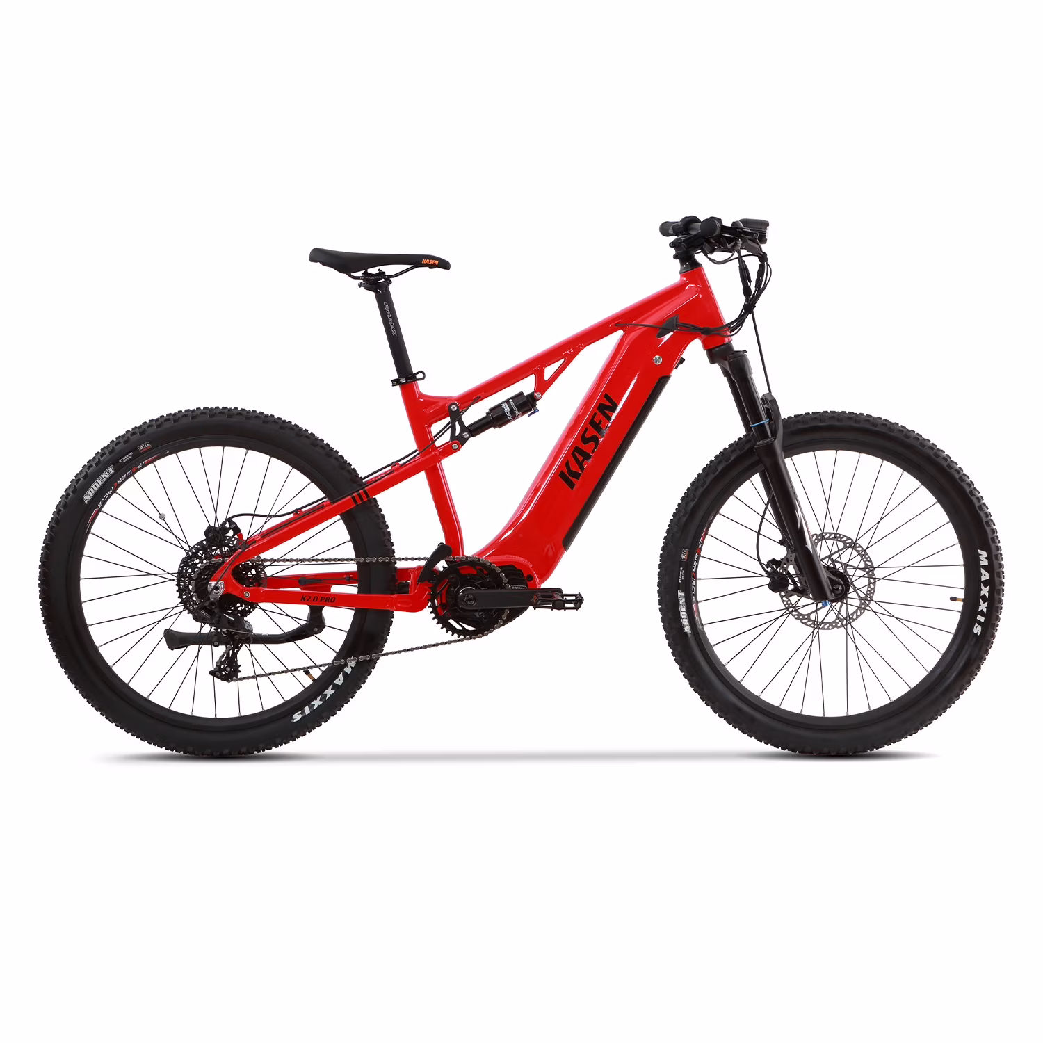 Kasen Electric Mountain Bike Mid-driven 500w 48v 15ah Full Suspension Throttle and Pedal Assist - Image 3