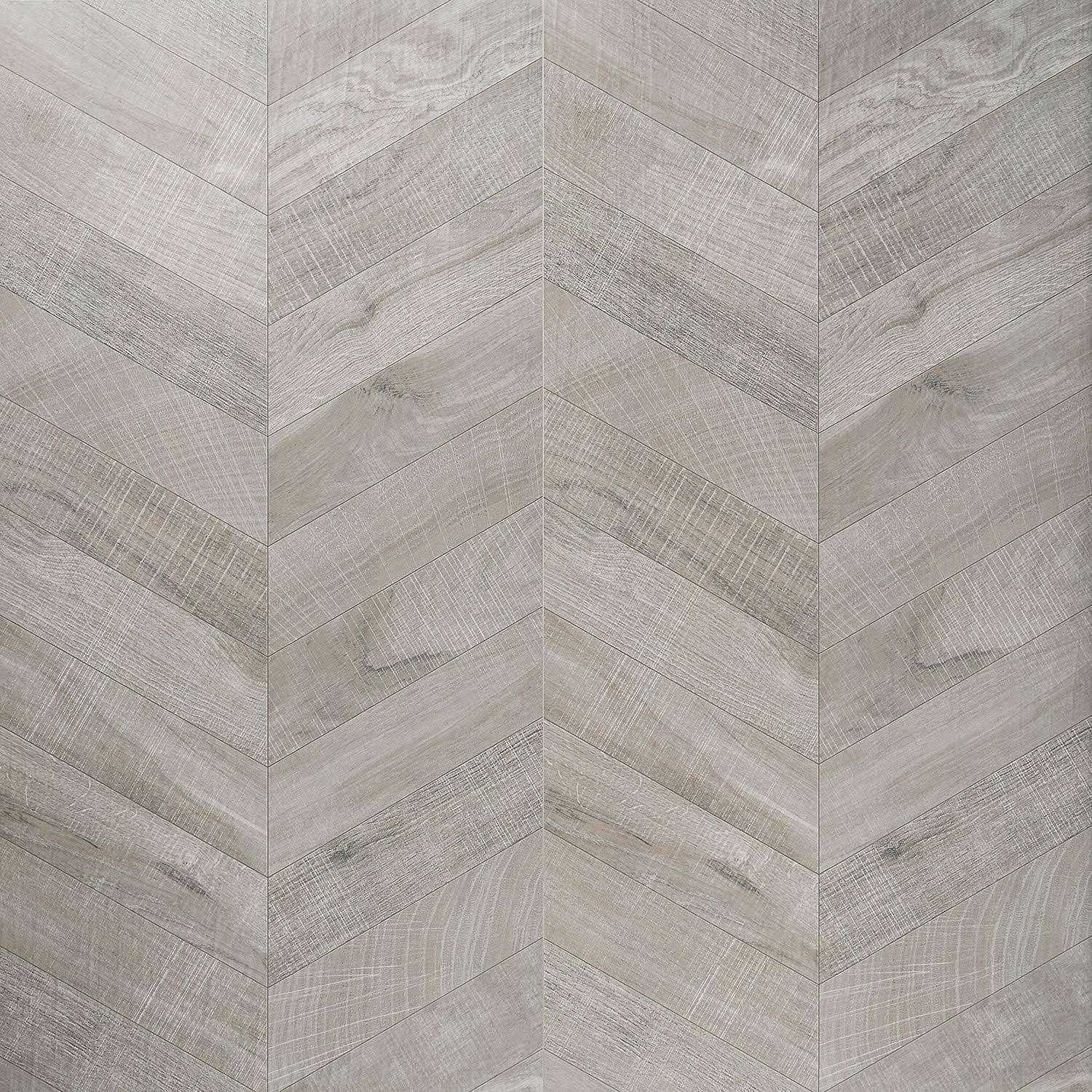 Ivy Hill Tile Montgomery Chevron Gray 24 in. x 48 in. Matte Porcelain Floor and Wall Tile (15.49 Sq. ft./Case)(Gray)