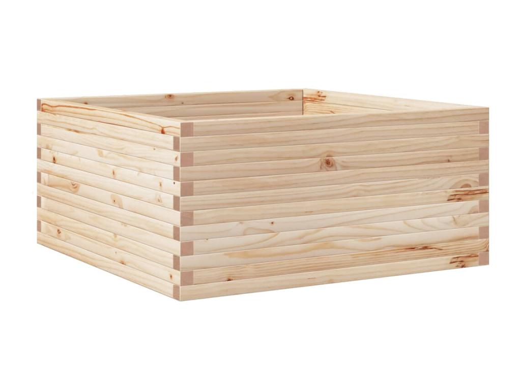 Decoratodo  madera maciza de pino 100x100x46 cm