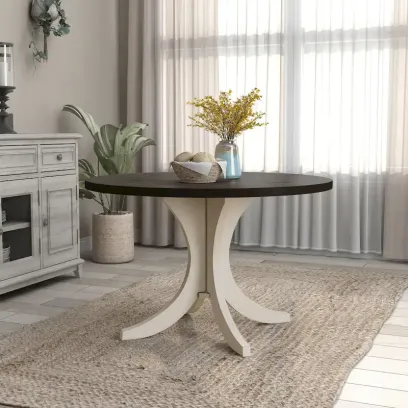 Joyfair Farmhouse 47-Inch White Wood Dining Table by Furniture of America