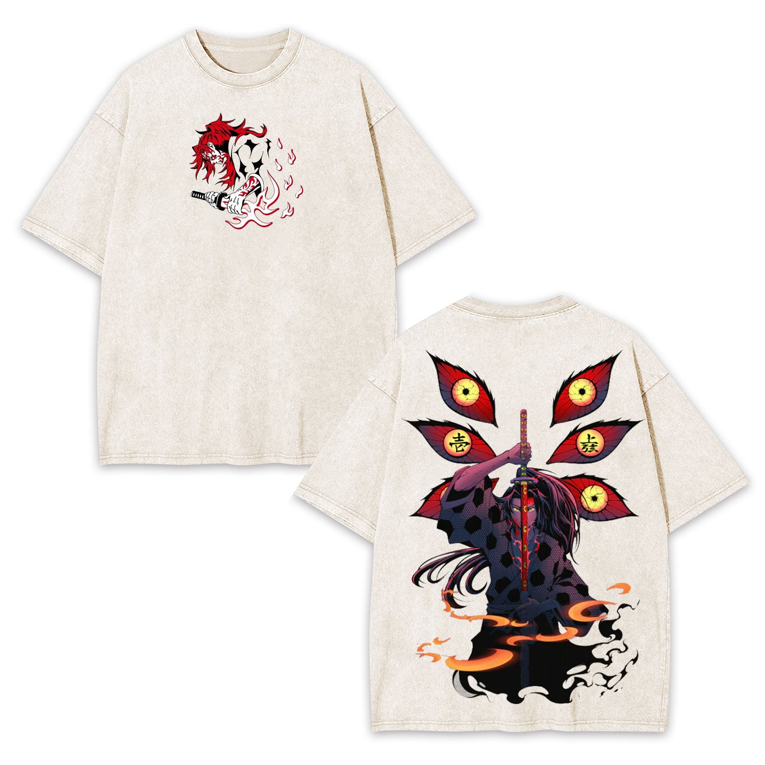Unisex Anime Inspired Vintage Washed T-Shirt丨Comicssoul