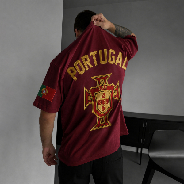 Sporty Athletic FootballPrinted Unisex Oversized T-shirt