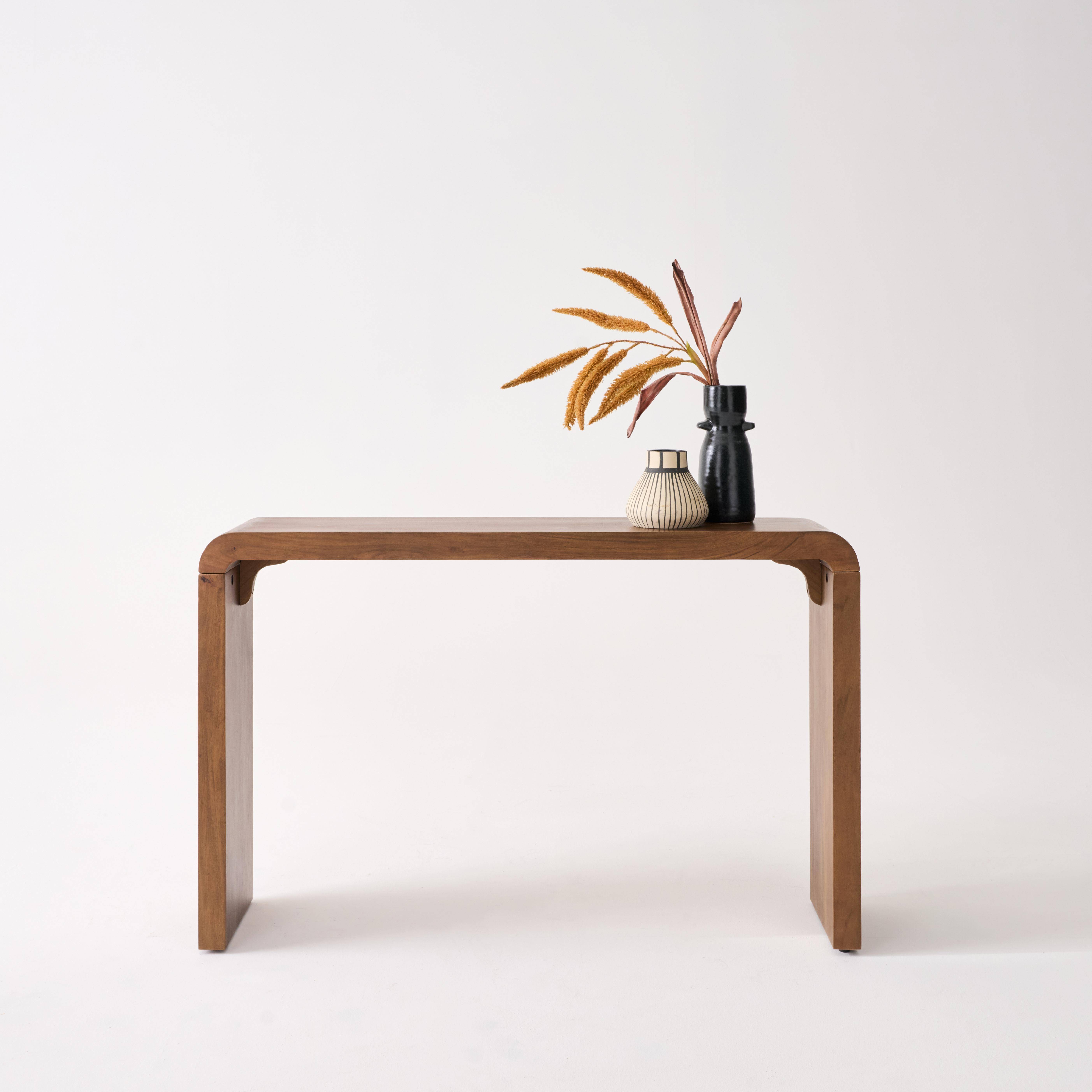 Dana - Consola exótica de madera de acacia, 120cm