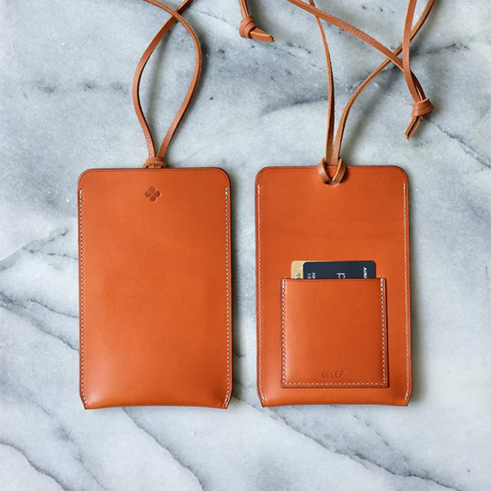 Maison Del'Ep - Coque de téléphone avec porte-cartes - Fauve